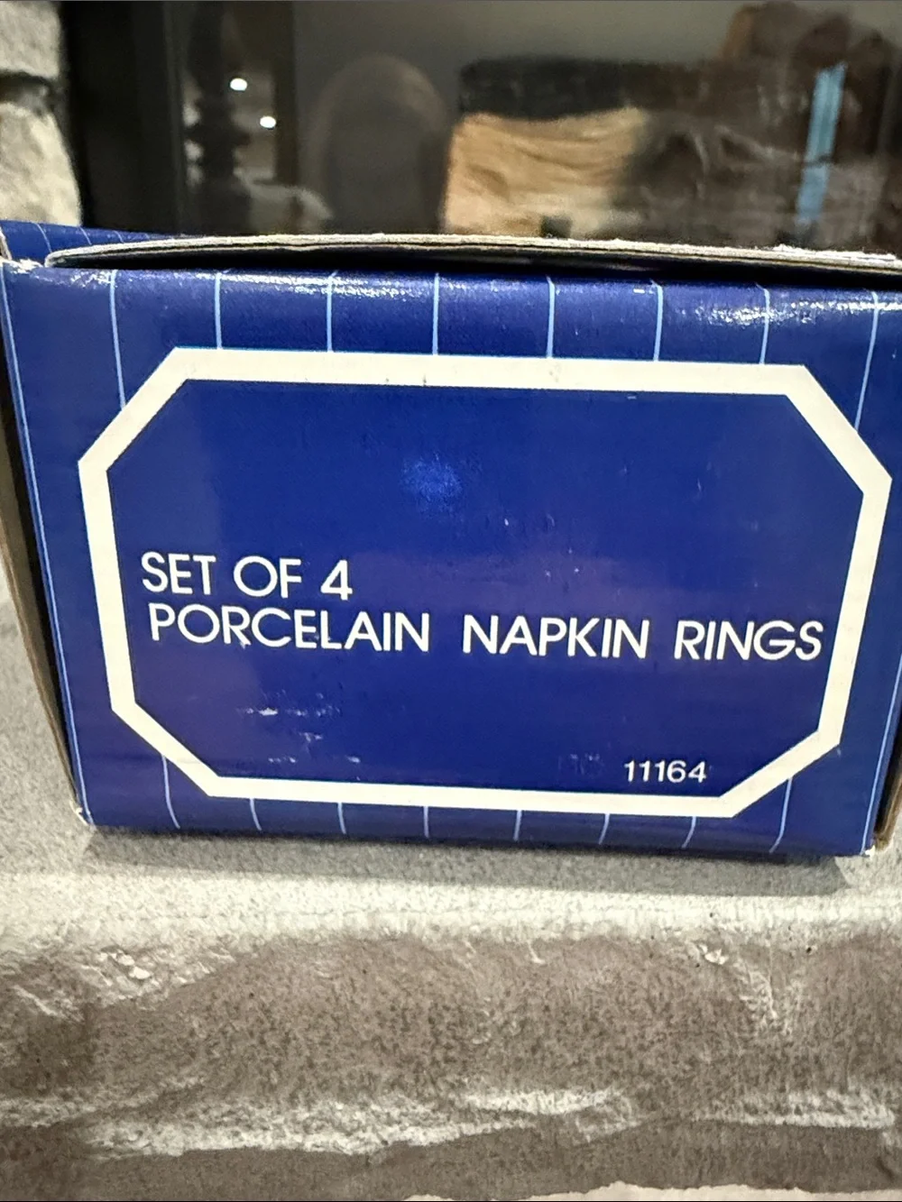 Vintage 1984 Porcelain Animal Napkin Rings Set - Made in Japan